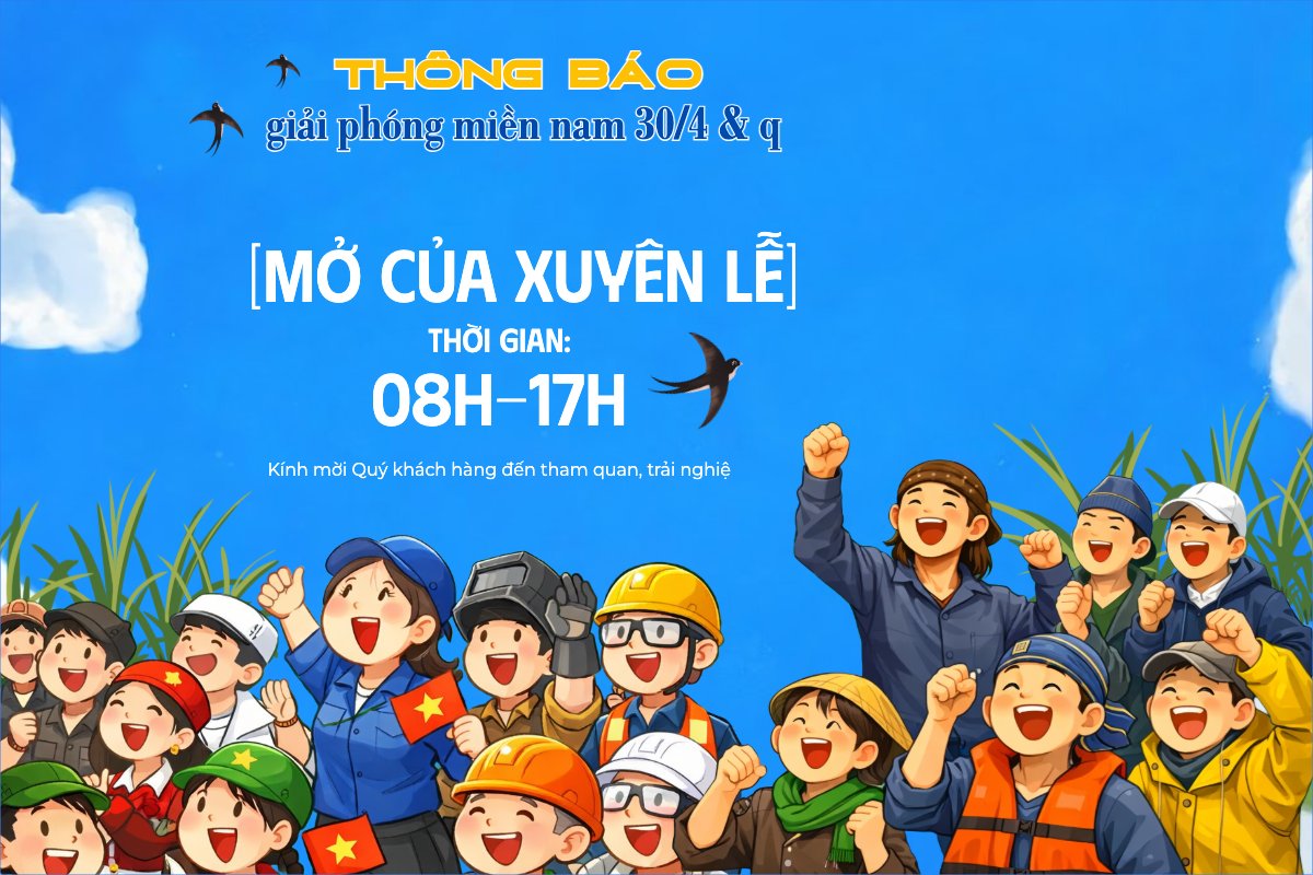 Mẫu Bài post MXH ngang Lịch nghỉ lễ 30/4-1/5 — LayerPic