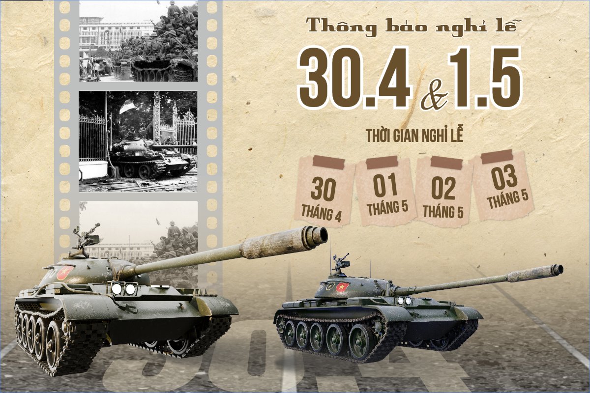 Lịch nghỉ lễ 30/4-1/5