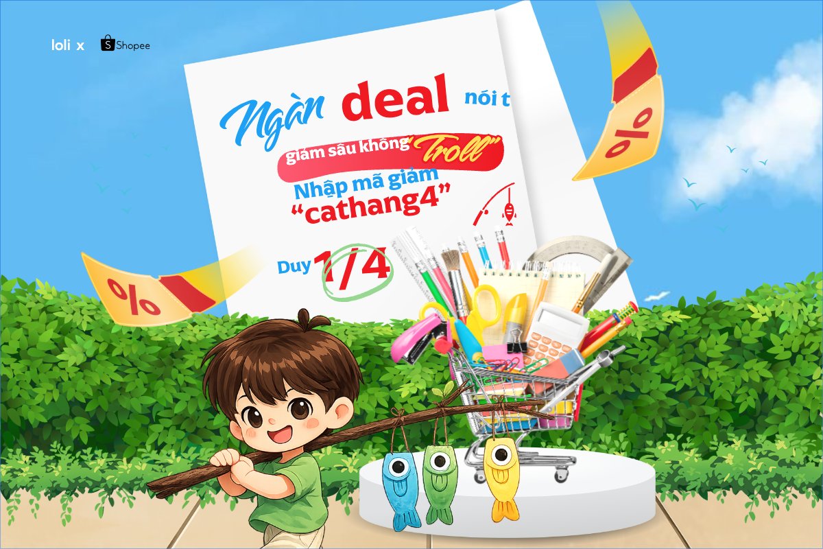 Mẫu Bài post MXH ngang Ngàn Deal nói thật giảm sâu không Troll — LayerPic