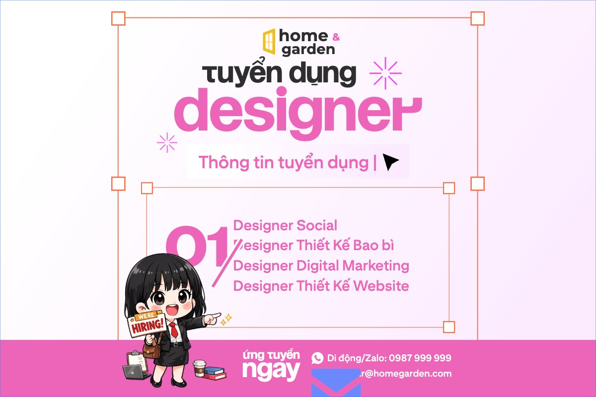 Mẫu Bài post MXH ngang Tuyển dụng Designer — LayerPic