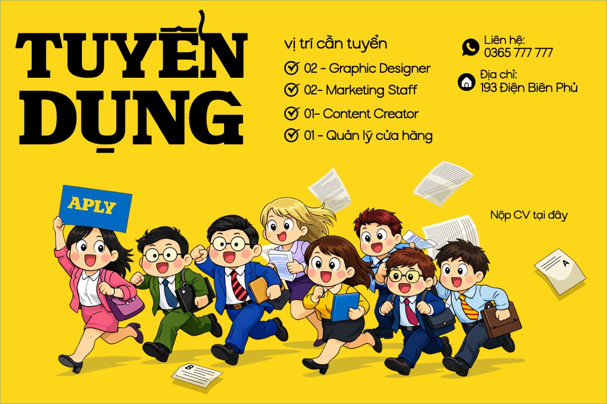 Mẫu Bài post MXH ngang Tuyển dụng nhân tài — LayerPic