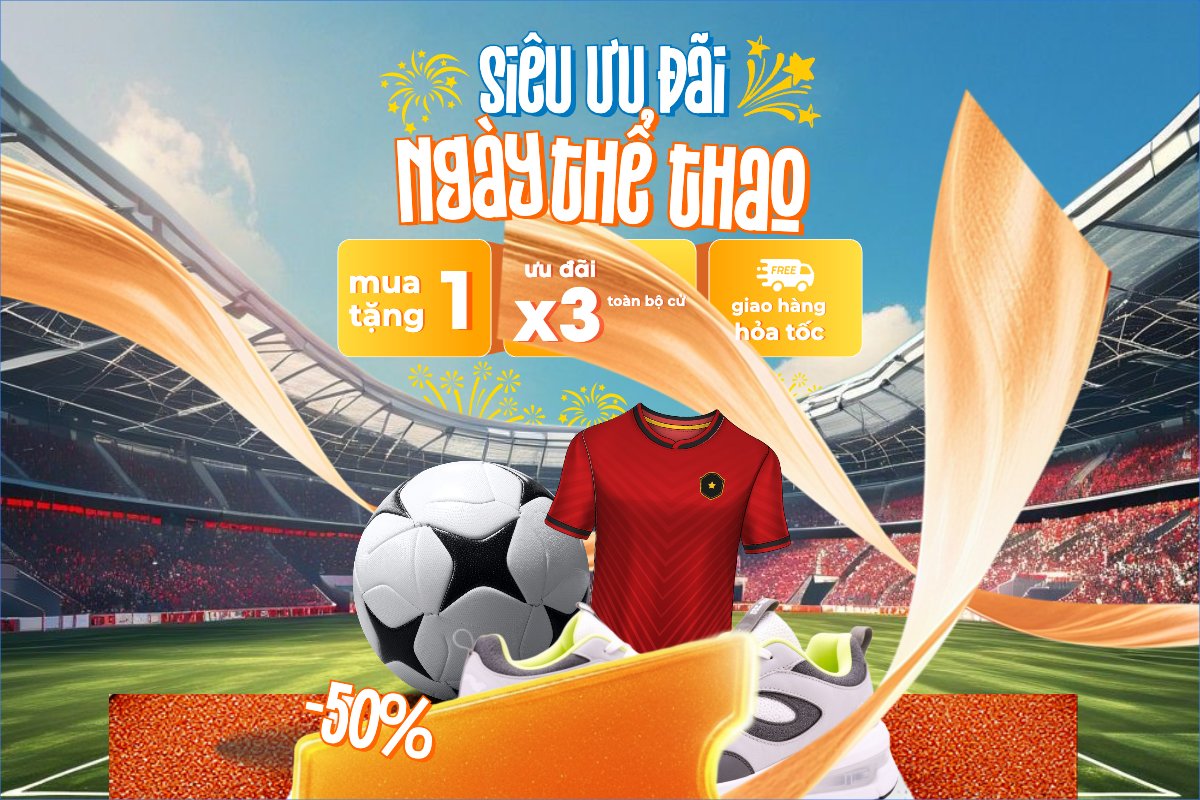 Mẫu Bài post MXH ngang Ngày thể thao Việt Nam 27/3 — LayerPic