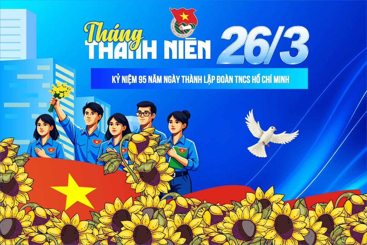 Mẫu Bài post MXH ngang Ngày thành lập Đoàn TNCS Hồ Chí Minh 20/3 — LayerPic