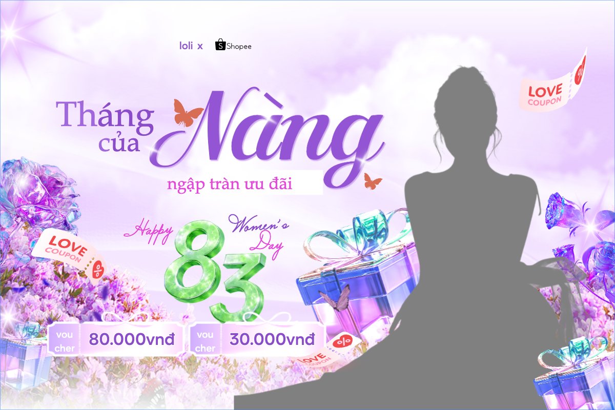 Mẫu Bài post MXH ngang Tháng của nàng ngập tràn ưu đãi — LayerPic