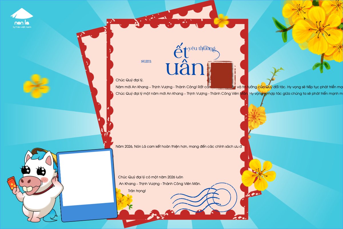 Mẫu Bài post MXH ngang Gửi lời chúc tết — LayerPic