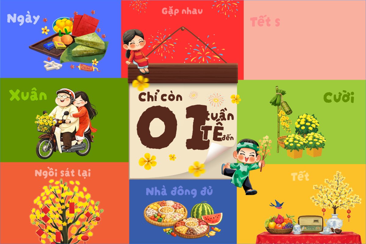 Mẫu Bài post MXH ngang Thông báo Tết — LayerPic