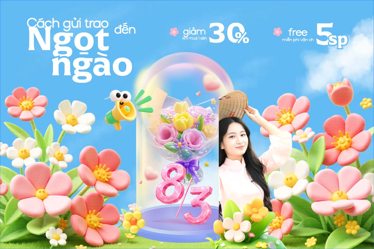 Mẫu Bài post MXH ngang Cách gửi trao ngọt ngào đến phái đẹp — LayerPic