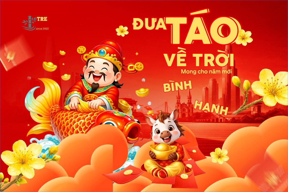 Mẫu Bài post MXH ngang Đưa ông Táo về trời — LayerPic