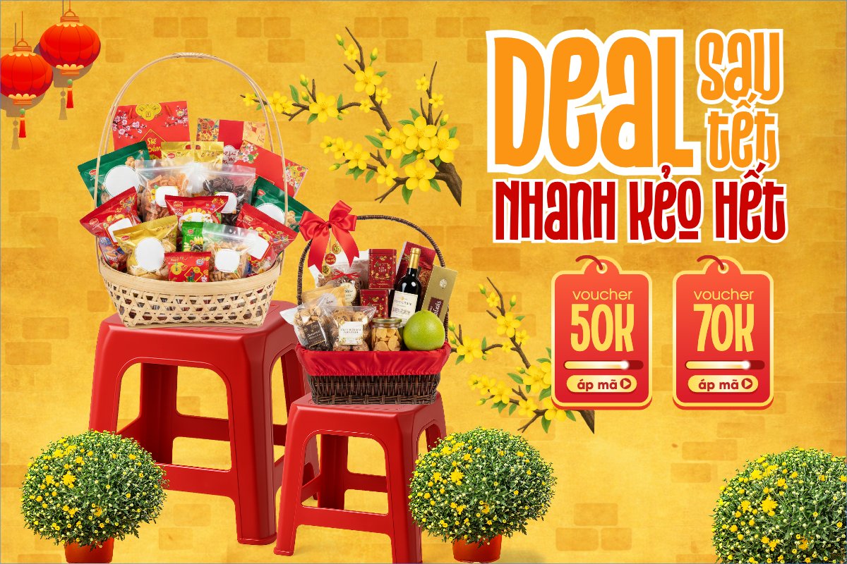 Mẫu Bài post MXH ngang Deal sau tết nhanh kẻo hết — LayerPic