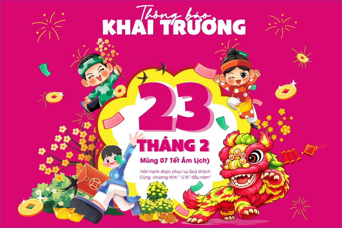 Thông báo khai trương đầu năm