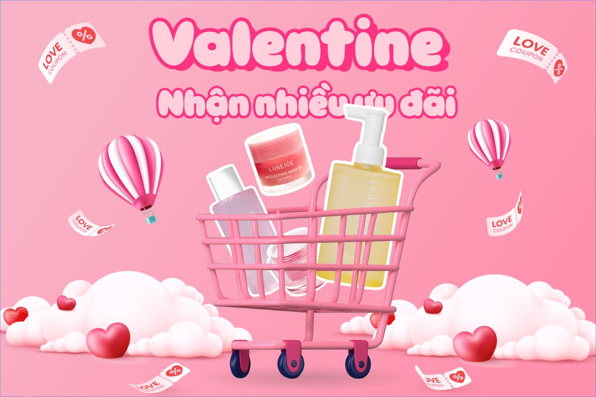 Mẫu Bài post MXH ngang Valentine nhận nhiều ưu đãi — LayerPic