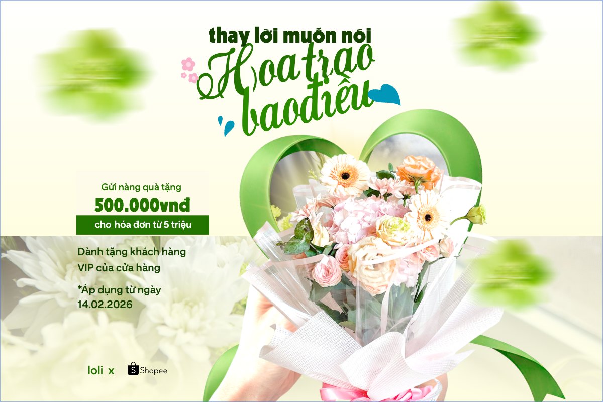 Mẫu Bài post MXH ngang Thay lời muốn nói hoa trao bao điều — LayerPic