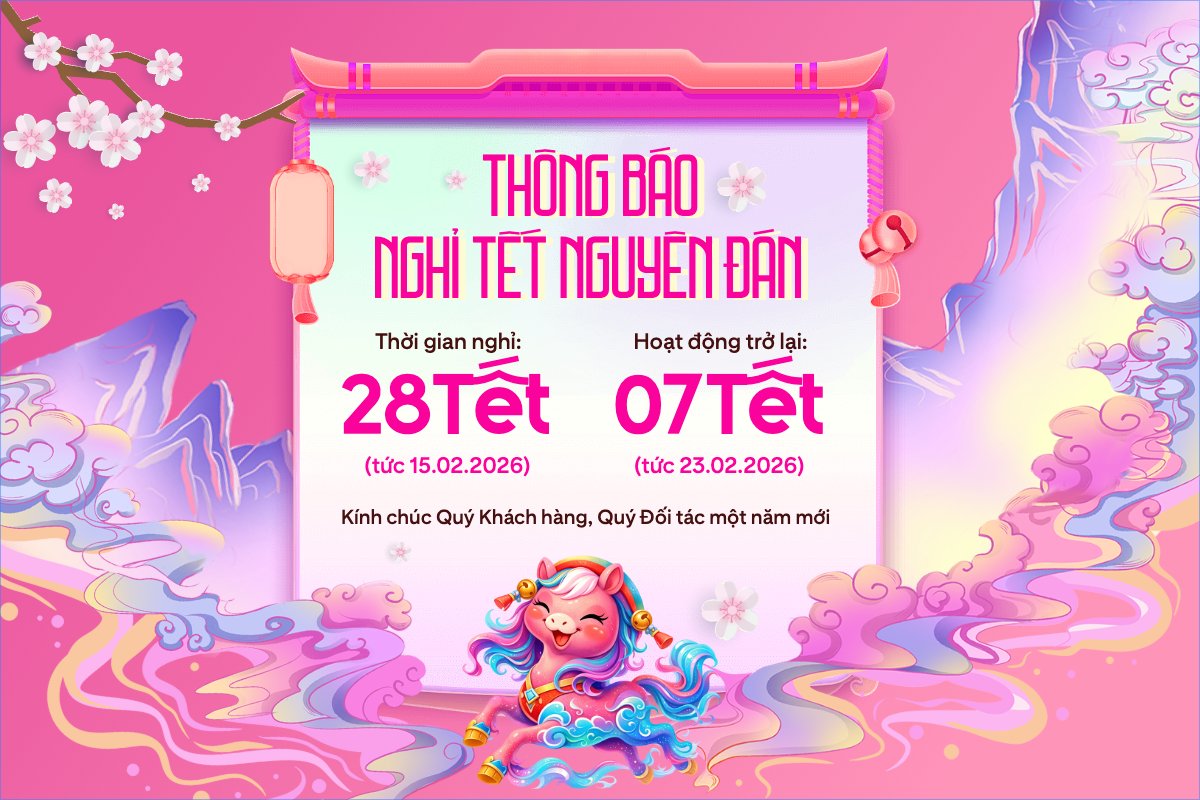 Mẫu Bài post MXH ngang Thông báo nghỉ tết Nguyên Đán — LayerPic