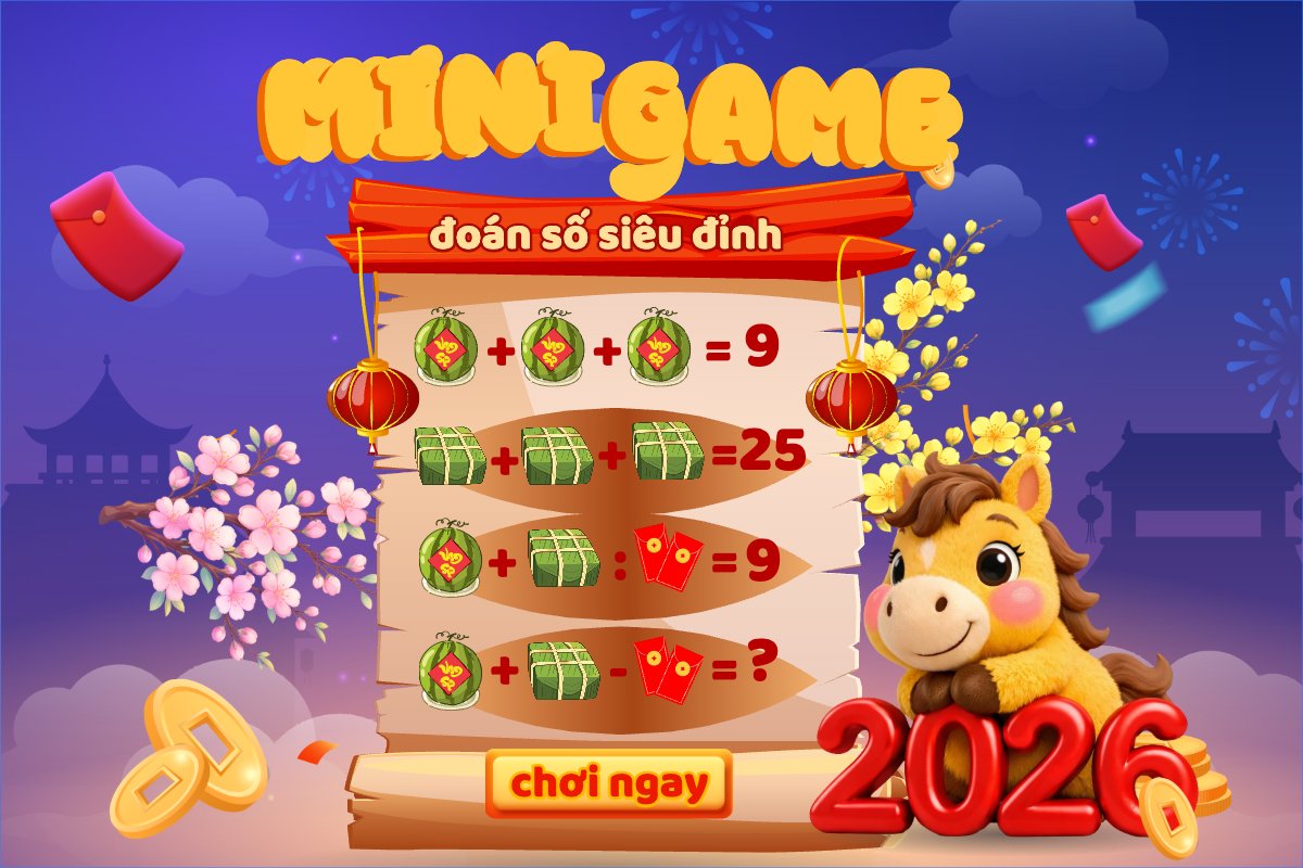 Mẫu Bài post MXH ngang Minigame đoán số siêu đỉnh — LayerPic
