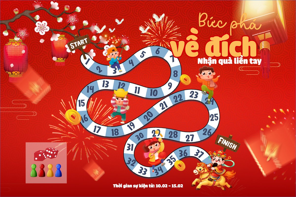 Mẫu Bài post MXH ngang Bức phá về đích — LayerPic