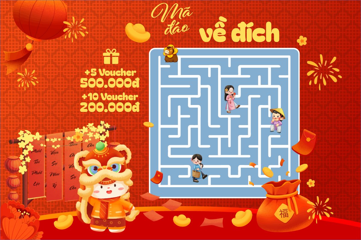 Mẫu Bài post MXH ngang Mã đáo về đích — LayerPic