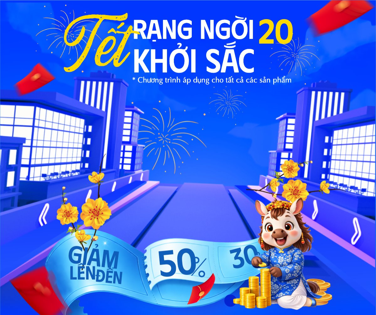 Mẫu Bài post MXH ngang Tết rạng ngời khởi sắc — LayerPic