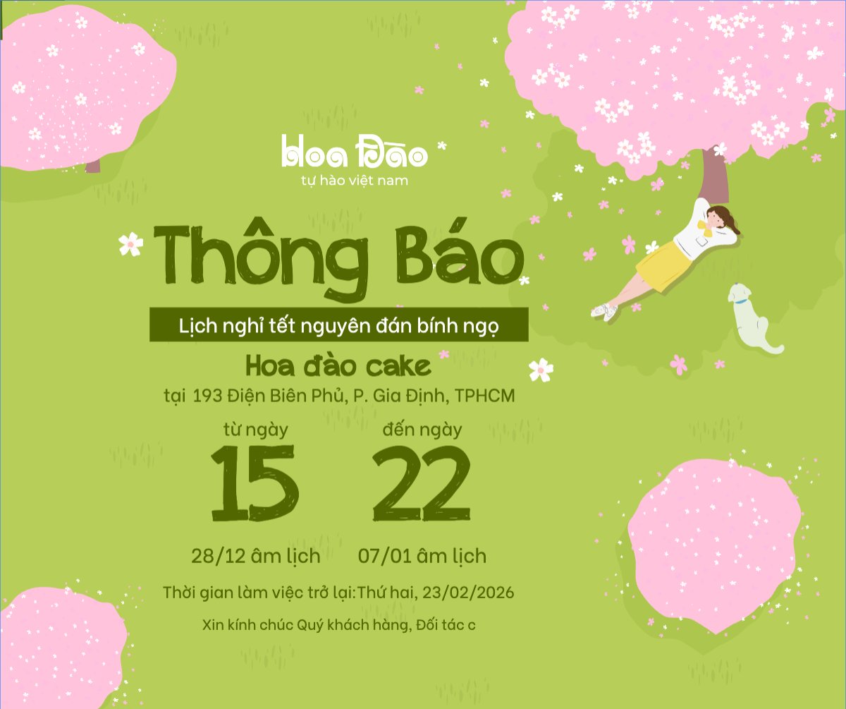 Mẫu Bài post MXH ngang Thông báo lịch nghỉ Tết dương lịch 2026 — LayerPic