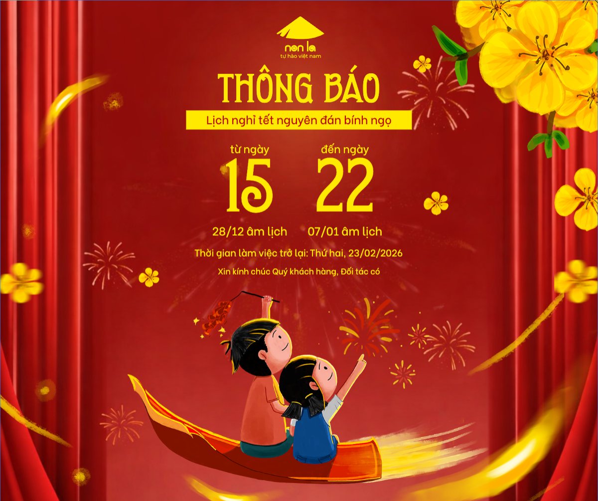 Mẫu Bài post MXH ngang Thông báo lịch nghỉ Tết dương lịch 2026 — LayerPic