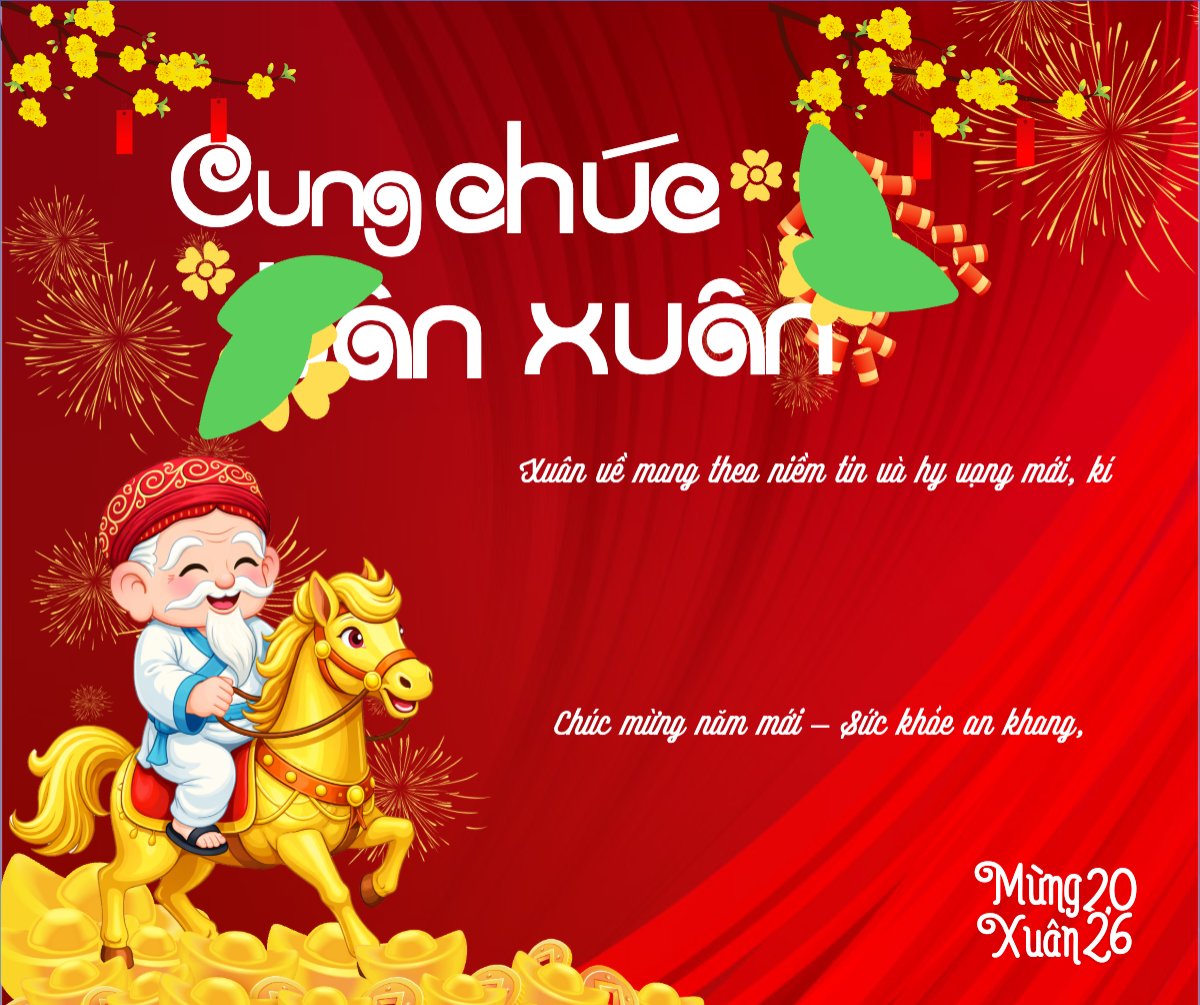 Mẫu Bài post MXH ngang Cung chúc tân xuân — LayerPic