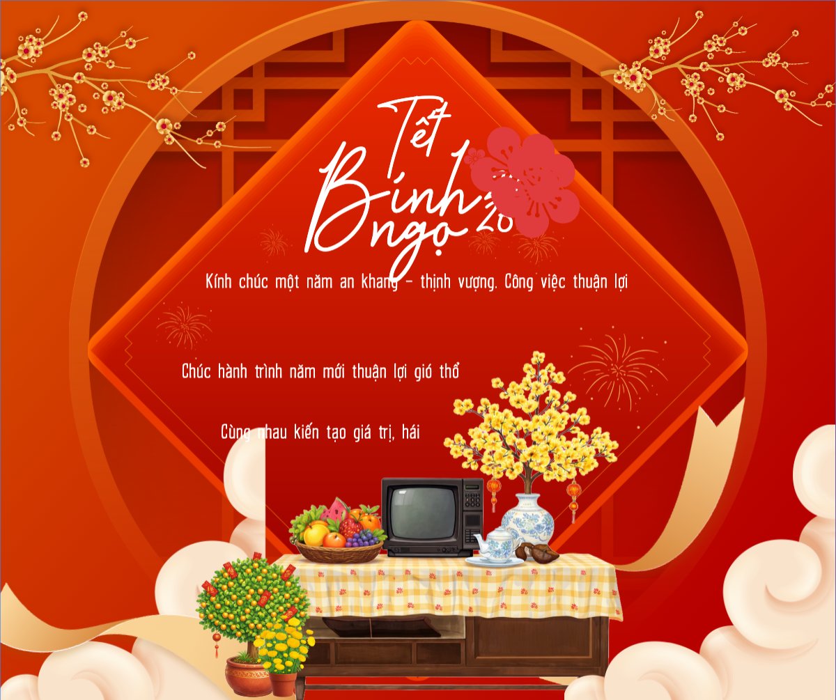 Mẫu Bài post MXH ngang Tết bính ngọ 2026 — LayerPic
