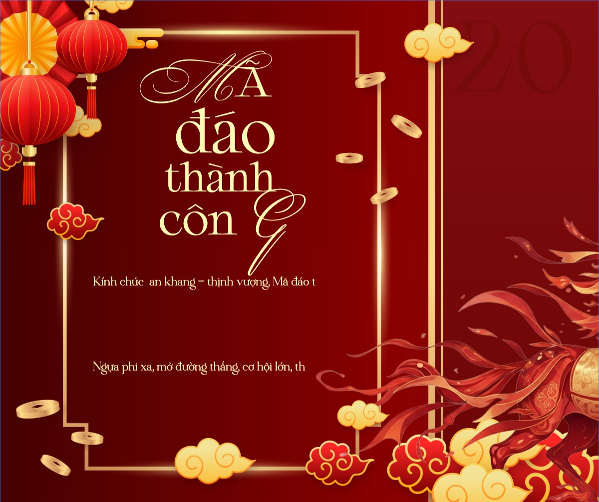 Mẫu Bài post MXH ngang Mã đáo thành công — LayerPic