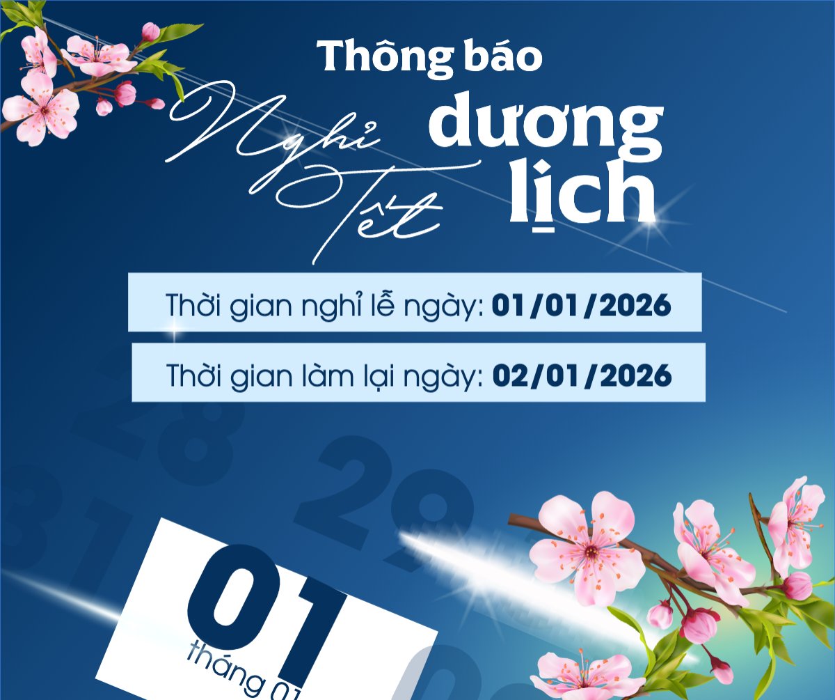 Thông báo nghỉ tết dương lịch