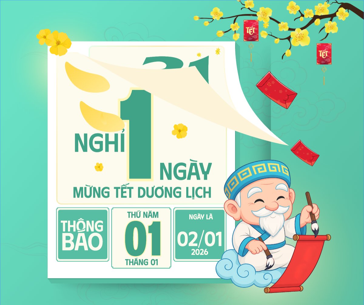 Thông báo nghỉ tết dương lịch