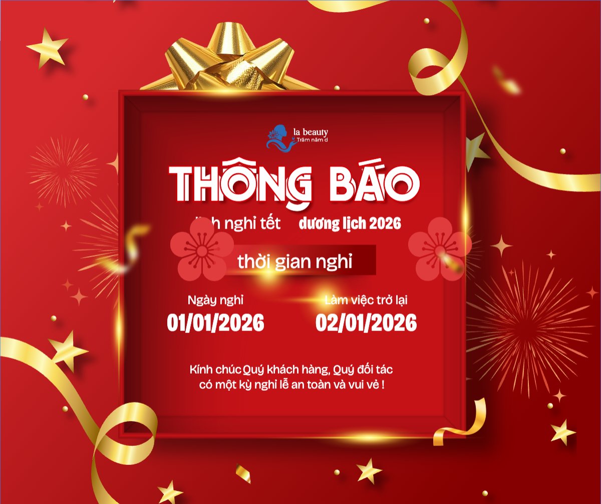 Mẫu Bài post MXH ngang Thông báo lịch nghỉ Tết dương lịch 2026 — LayerPic