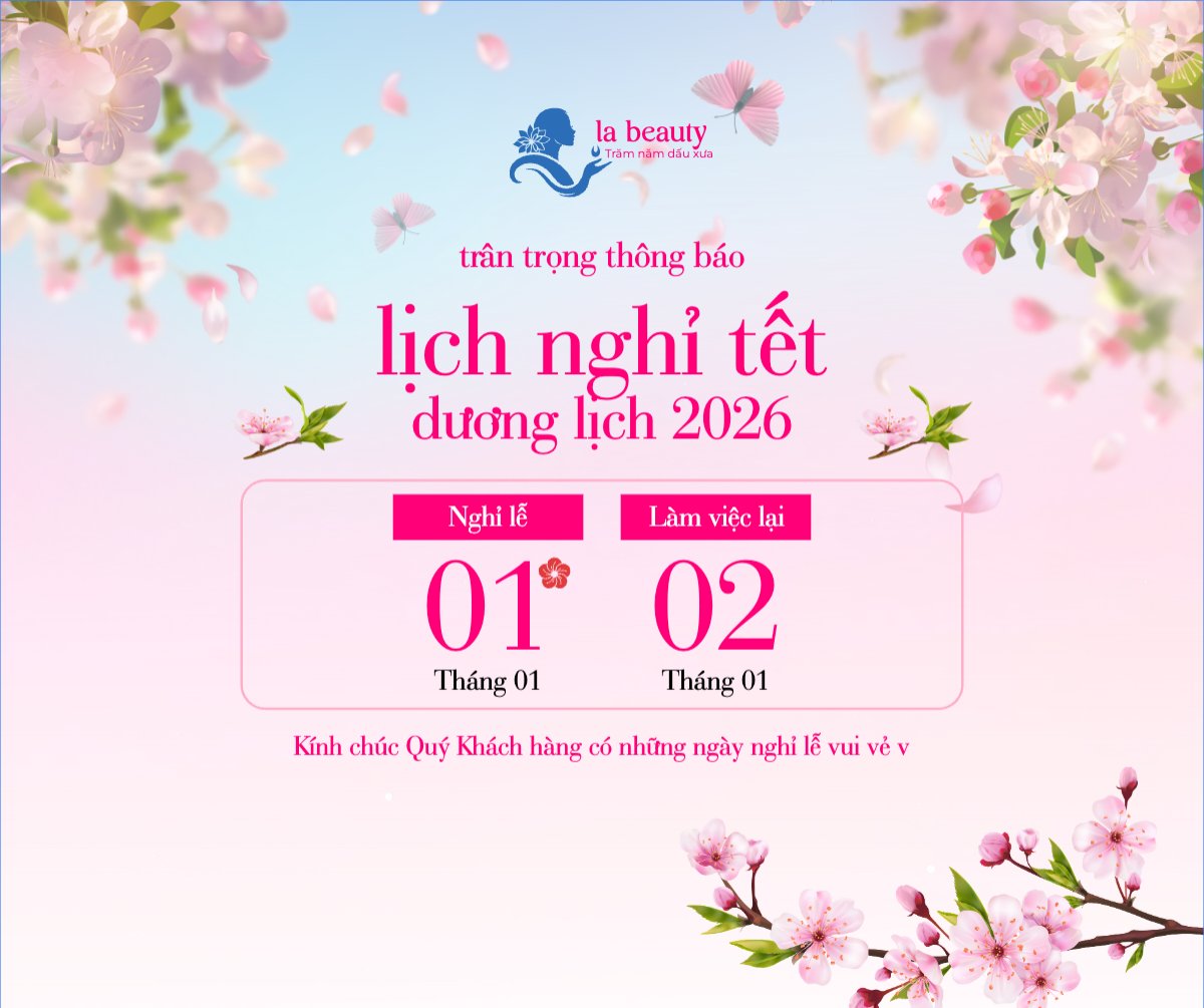 Mẫu Bài post MXH ngang Thông báo lịch nghỉ Tết dương lịch 2026 — LayerPic