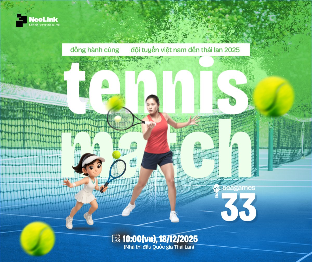 Mẫu Bài post MXH ngang Tennis match — LayerPic