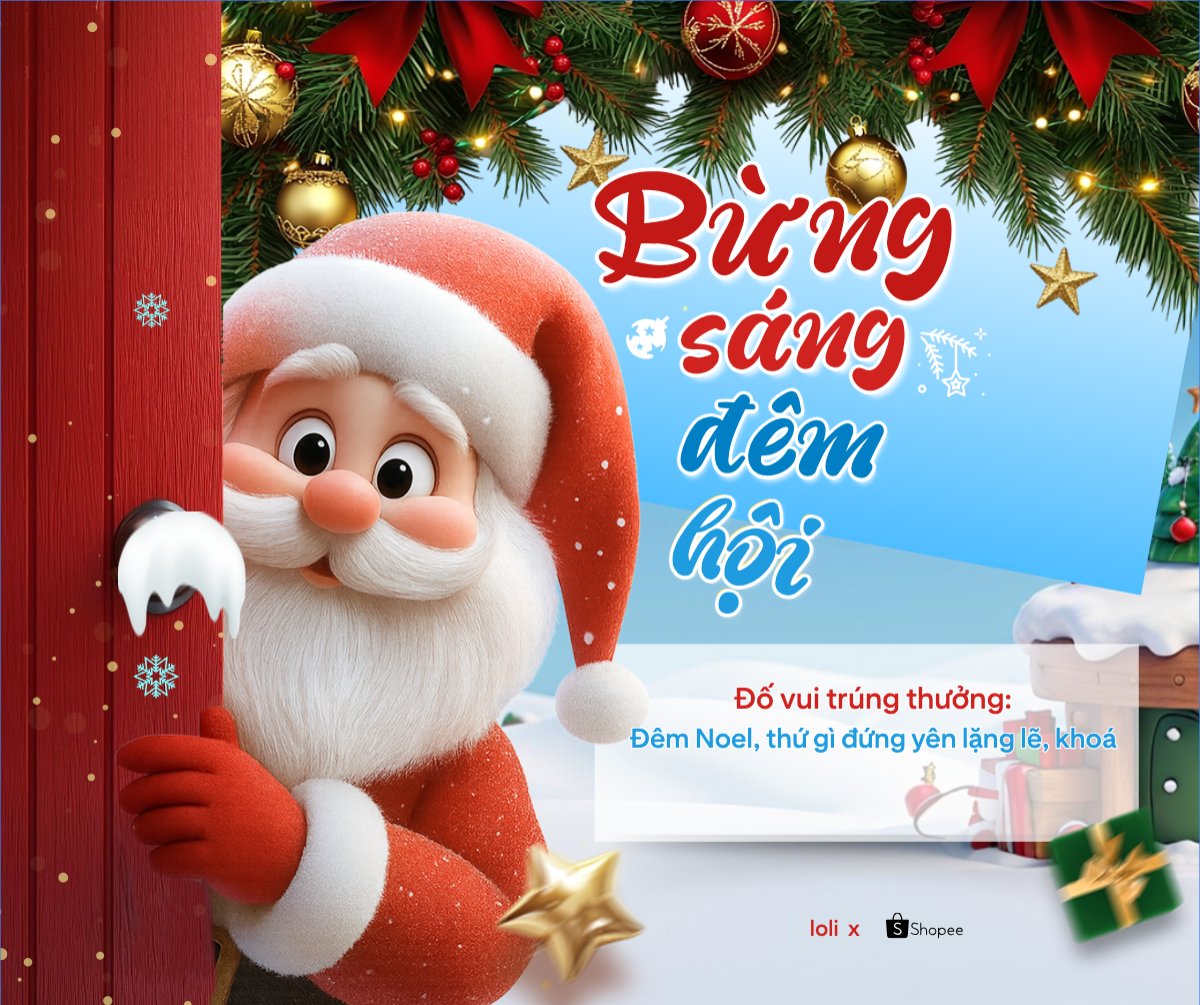 Mẫu Bài post MXH ngang Bừng sáng đêm hội — LayerPic