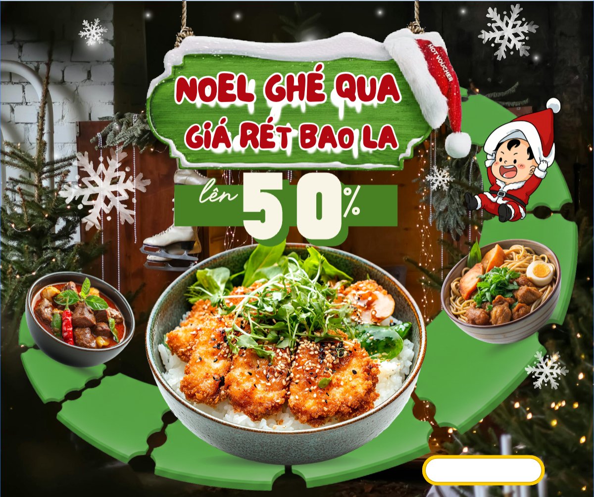 Mẫu Bài post MXH ngang Noel ghé qua giá rét bao la — LayerPic