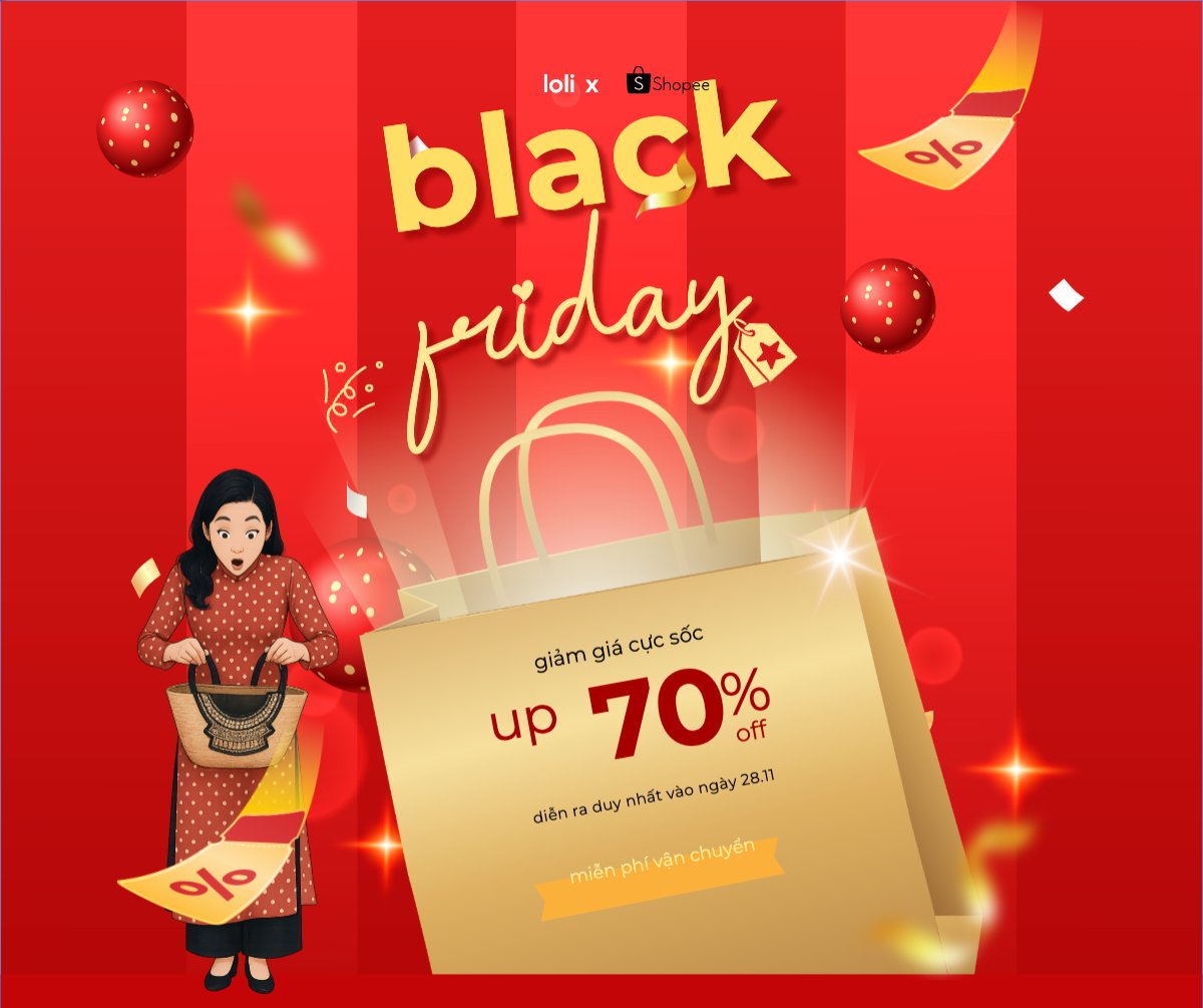 Mẫu Bài post MXH ngang Black friday giảm giá — LayerPic