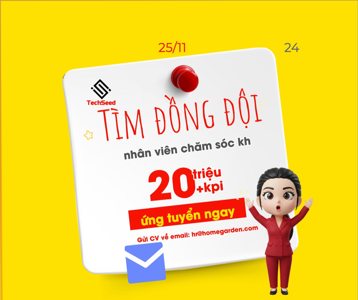 Mẫu Bài post MXH ngang Tìm động đội — LayerPic