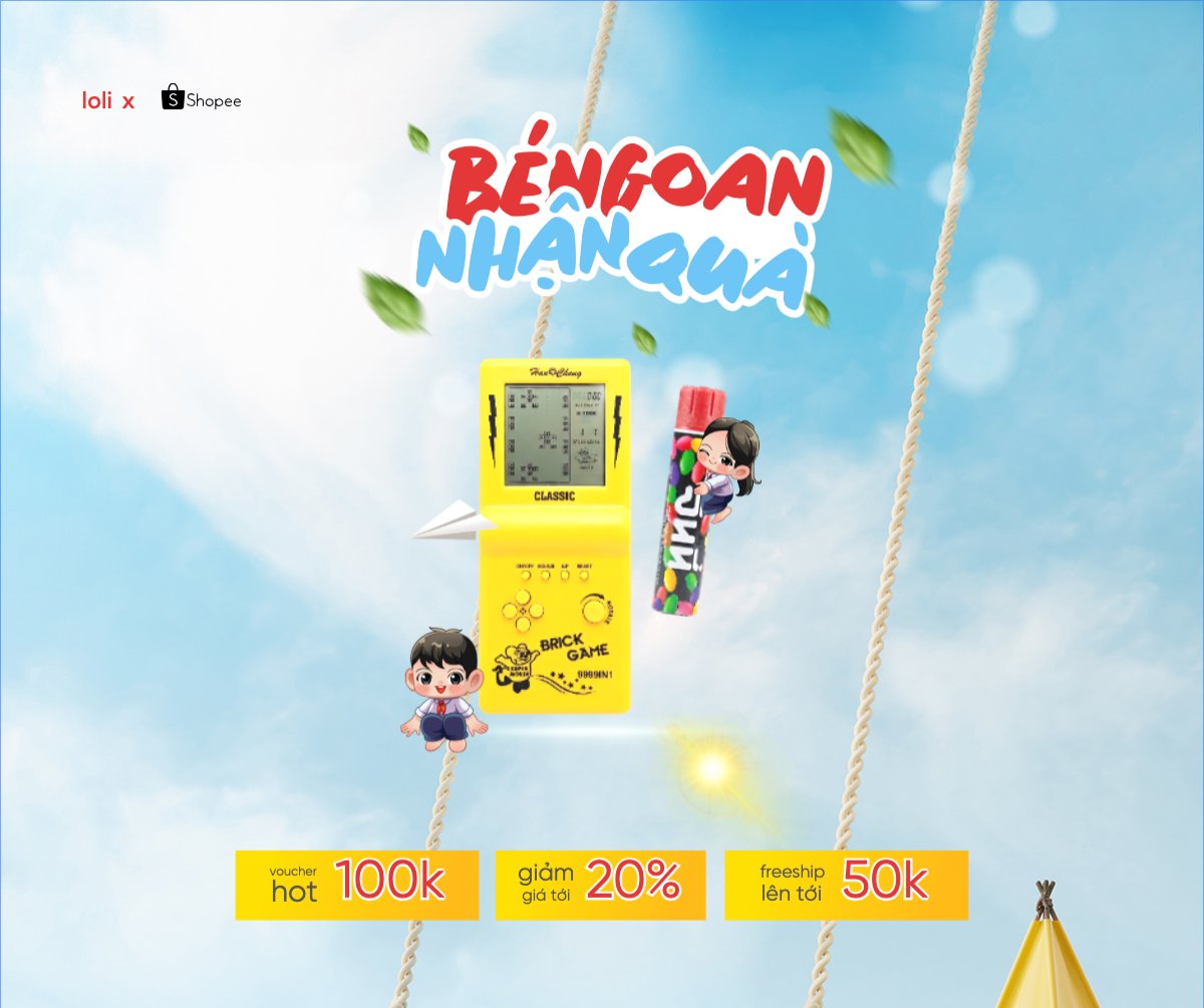 Mẫu Bài post MXH ngang Bé ngoan nhận quà — LayerPic