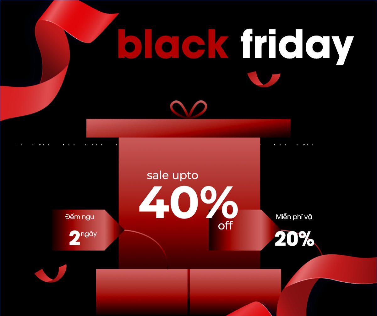 Mẫu Bài post MXH ngang Black friday giảm giá — LayerPic
