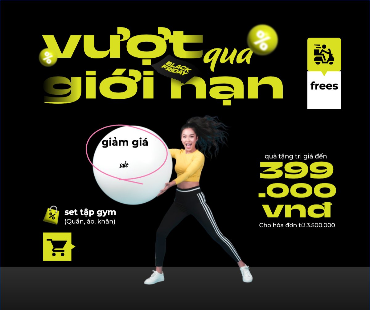 Mẫu Bài post MXH ngang Black friday vượt giới hạn — LayerPic