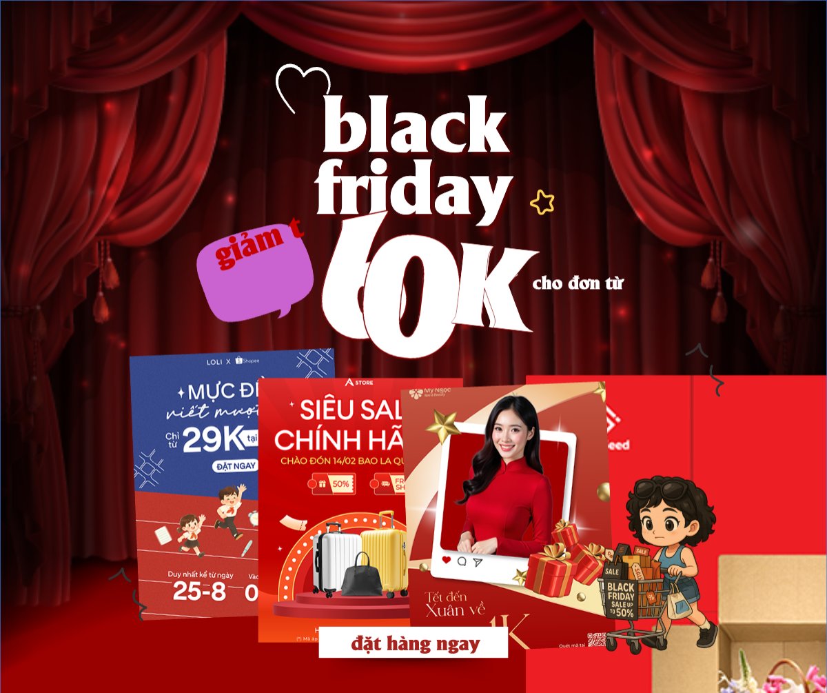 Mẫu Bài post MXH ngang Ngày hội giảm giá — LayerPic