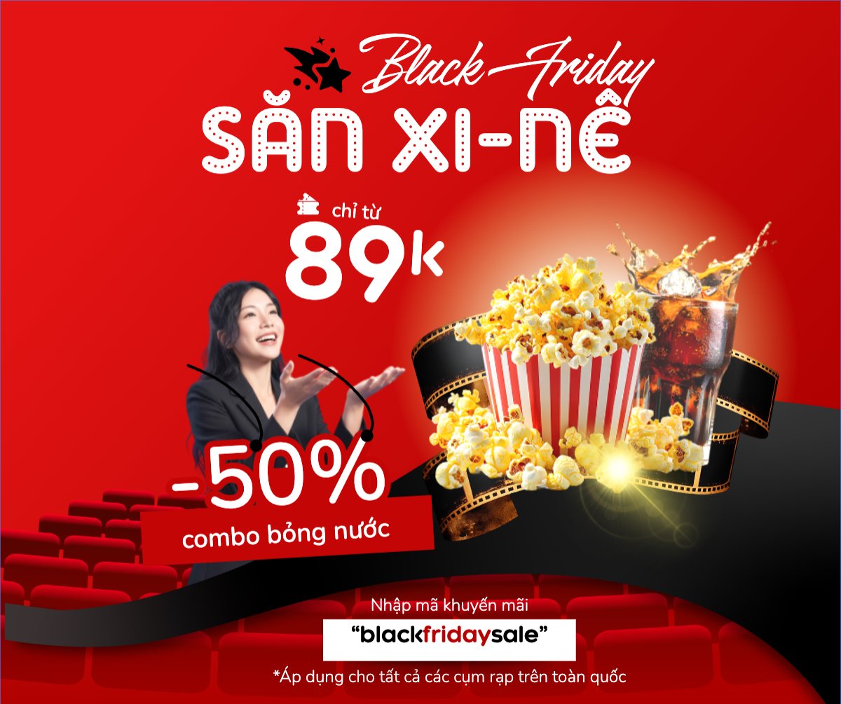 Mẫu Bài post MXH ngang Black Friday săn xi-nê — LayerPic