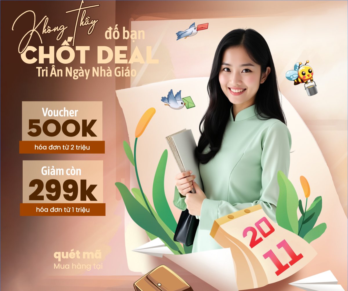 Mẫu Bài post MXH ngang Chốt deal tri ân 20/11 — LayerPic