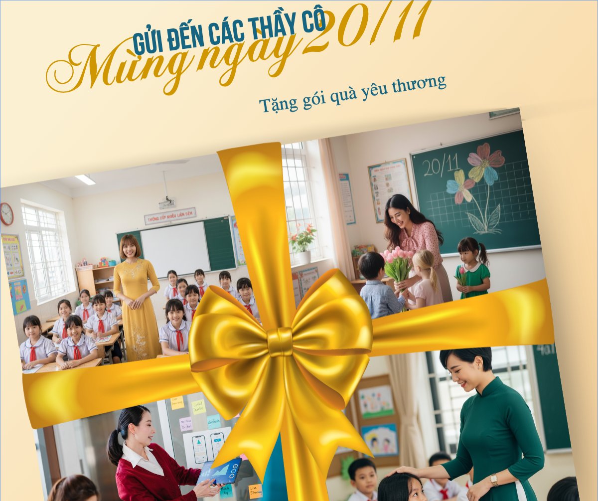 Mẫu Bài post MXH ngang Mừng ngày 20/11 — LayerPic