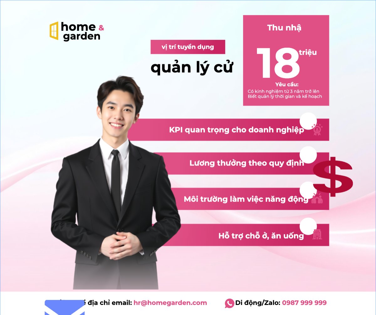Mẫu Bài post MXH ngang Tuyển dụng, quản lý cửa hàng, văn phòng, office, doanh nghiệp, hiện đại, modern — LayerPic