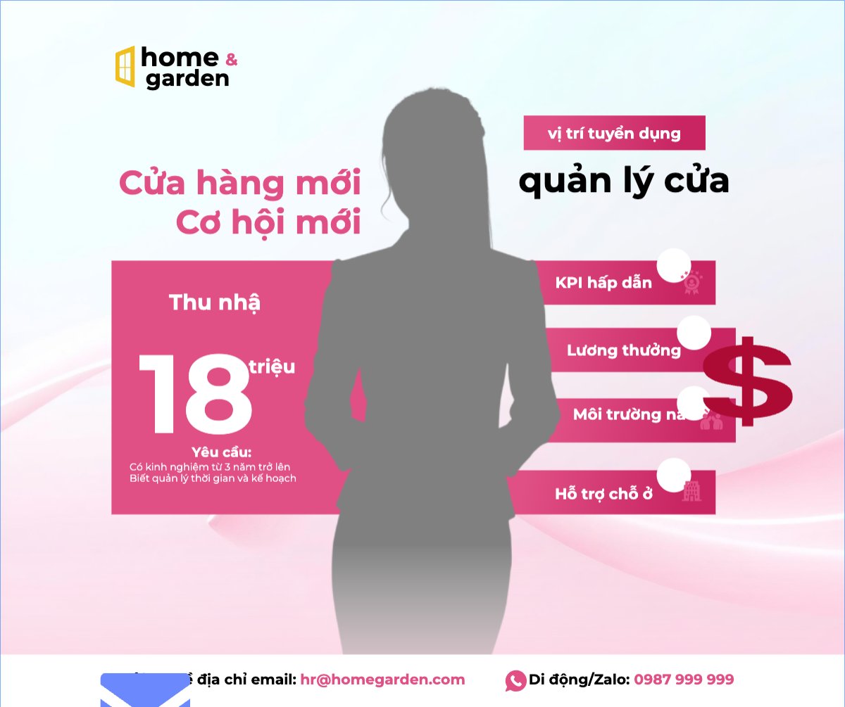 Mẫu Bài post MXH ngang Tuyển dụng, quản lý cửa hàng, văn phòng, office, doanh nghiệp, hiện đại, modern — LayerPic