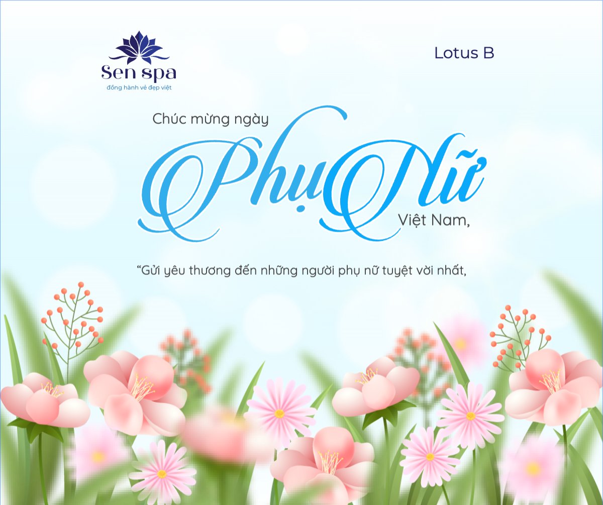 Mẫu Bài post MXH ngang 20/10, Ngày phụ nữ Việt Nam, Vietnamese Women's Day, phụ nữ, sự kiện, event, làm đẹp, beauty, thẩm mỹ, modern, hiện đại — LayerPic