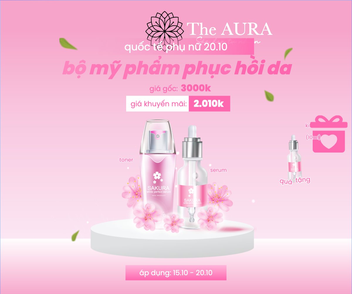 Mẫu Bài post MXH ngang 20/10, Ngày phụ nữ Việt Nam, Vietnamese Women's Day, phụ nữ, sự kiện, event, làm đẹp, beauty, thẩm mỹ, modern, hiện đại — LayerPic
