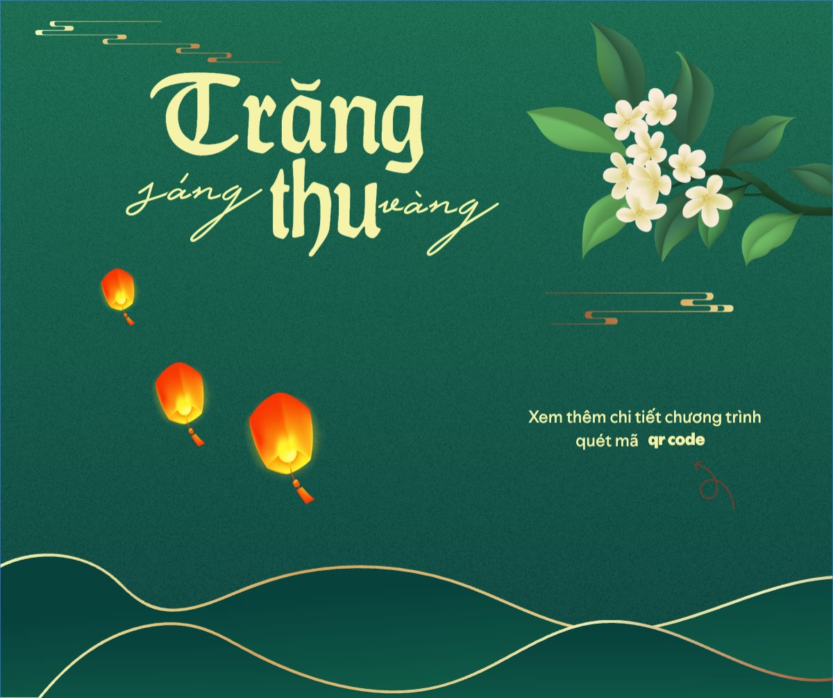 Mẫu Bài post MXH ngang Trung thu, Tết Đoàn Viên, mid-autumn festival, sự kiện, event, dễ thương, cute, hiện đại, modern — LayerPic