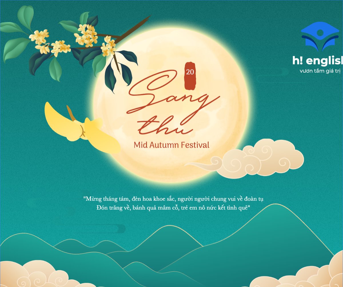 Mẫu Bài post MXH ngang Trung thu, Tết Đoàn Viên, mid-autumn festival, sự kiện, event, dễ thương, cute, hiện đại, modern — LayerPic
