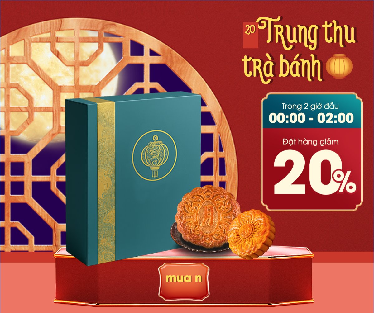 Mẫu Bài post MXH ngang Trung thu, Tết Đoàn Viên, mid-autumn festival, sự kiện, ẩm thực, food, event, hiện đại, modern, đơn giản — LayerPic