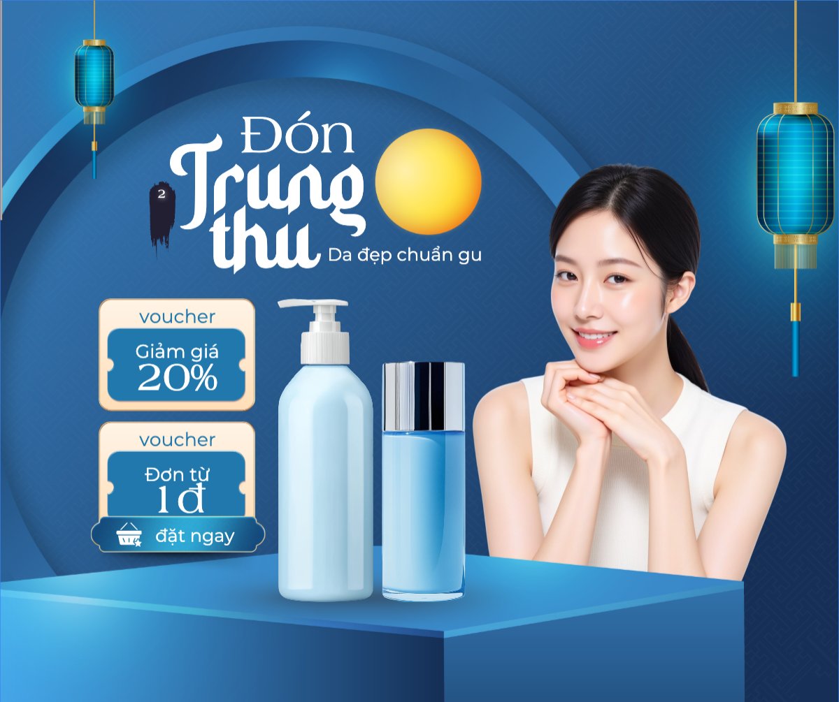 Mẫu Bài post MXH ngang Trung thu, Tết Đoàn Viên, mid-autumn festival, sự kiện, event, làm đẹp, beauty, hiện đại, modern — LayerPic